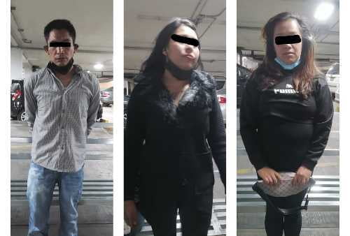 Detienen a tres presuntos "rateros" de celulares de la zona terminal de Toluca